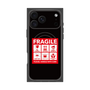 プレミアムスクエアケース with MagSafe［ FRAGILE Sticker - Black ］
