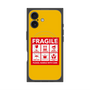 プレミアムスクエアケース with MagSafe［ FRAGILE Sticker - Yellow ］