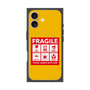 プレミアムスクエアケース with MagSafe［ FRAGILE Sticker - Yellow ］