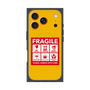 プレミアムスクエアケース with MagSafe［ FRAGILE Sticker - Yellow ］