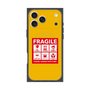 プレミアムスクエアケース with MagSafe［ FRAGILE Sticker - Yellow ］