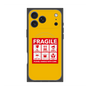 プレミアムスクエアケース with MagSafe［ FRAGILE Sticker - Yellow ］