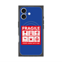 プレミアムスクエアケース with MagSafe［ FRAGILE Sticker - Blue ］