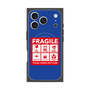 プレミアムスクエアケース with MagSafe［ FRAGILE Sticker - Blue ］