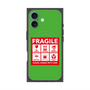 プレミアムスクエアケース with MagSafe［ FRAGILE Sticker - Green ］