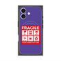 プレミアムスクエアケース with MagSafe［ FRAGILE Sticker - Purple ］