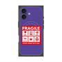 プレミアムスクエアケース with MagSafe［ FRAGILE Sticker - Purple ］