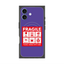 プレミアムスクエアケース with MagSafe［ FRAGILE Sticker - Purple ］