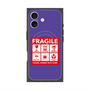 プレミアムスクエアケース with MagSafe［ FRAGILE Sticker - Purple ］