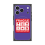 プレミアムスクエアケース with MagSafe［ FRAGILE Sticker - Purple ］