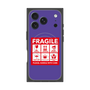 プレミアムスクエアケース with MagSafe［ FRAGILE Sticker - Purple ］