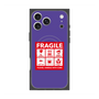 プレミアムスクエアケース with MagSafe［ FRAGILE Sticker - Purple ］