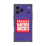 プレミアムスクエアケース with MagSafe［ FRAGILE Sticker - Purple ］