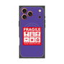 プレミアムスクエアケース with MagSafe［ FRAGILE Sticker - Purple ］