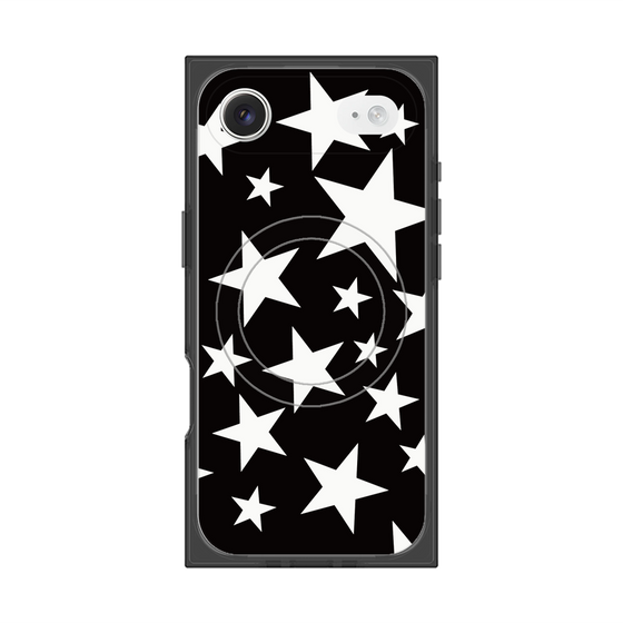 プレミアムスクエアケース with MagSafe［ Stars - Black ］