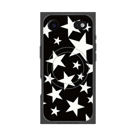 プレミアムスクエアケース with MagSafe［ Stars - Black ］