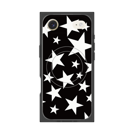 プレミアムスクエアケース with MagSafe［ Stars - Black ］
