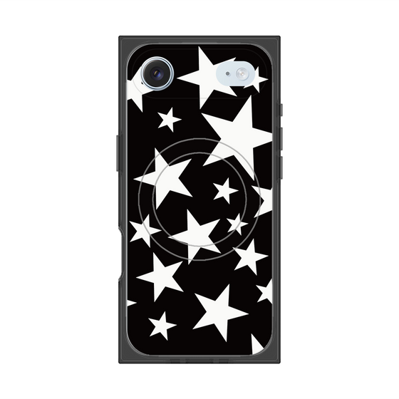 プレミアムスクエアケース with MagSafe［ Stars - Black ］