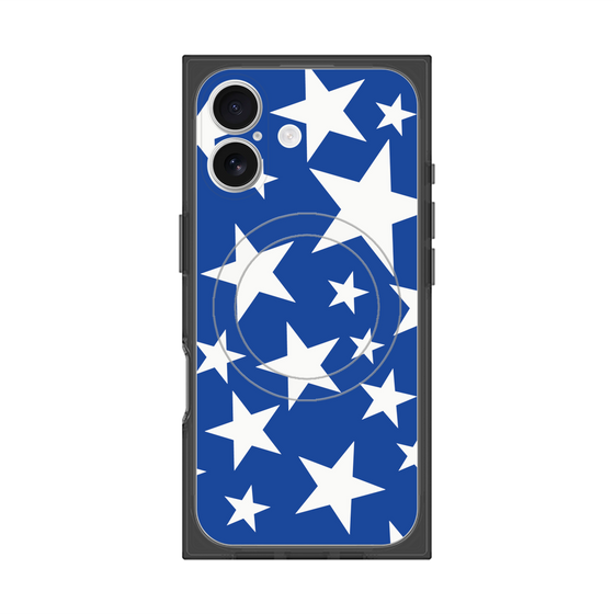 プレミアムスクエアケース with MagSafe［ Stars - Blue ］