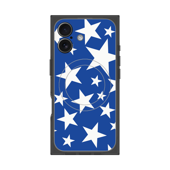 プレミアムスクエアケース with MagSafe［ Stars - Blue ］