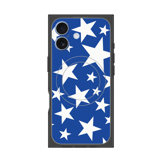 プレミアムスクエアケース with MagSafe［ Stars - Blue ］