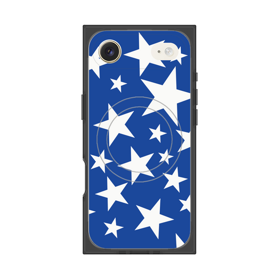 プレミアムスクエアケース with MagSafe［ Stars - Blue ］