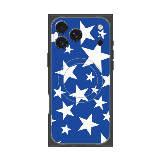プレミアムスクエアケース with MagSafe［ Stars - Blue ］