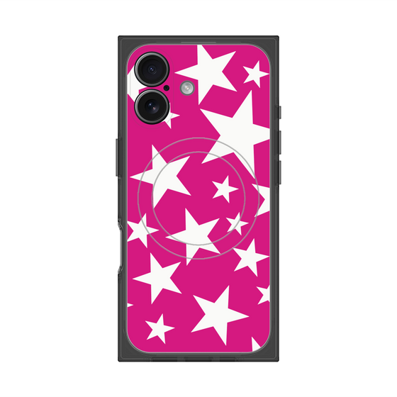 プレミアムスクエアケース with MagSafe［ Stars - Pink ］