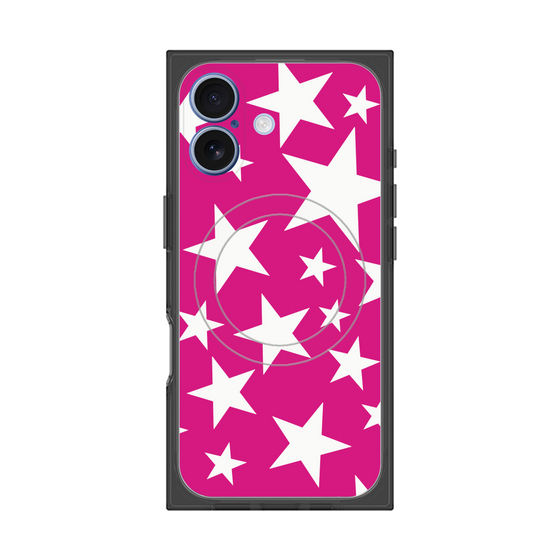 プレミアムスクエアケース with MagSafe［ Stars - Pink ］