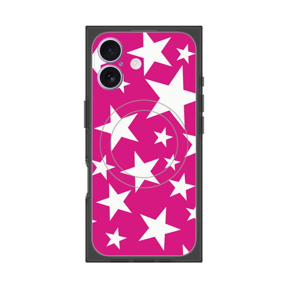 プレミアムスクエアケース with MagSafe［ Stars - Pink ］
