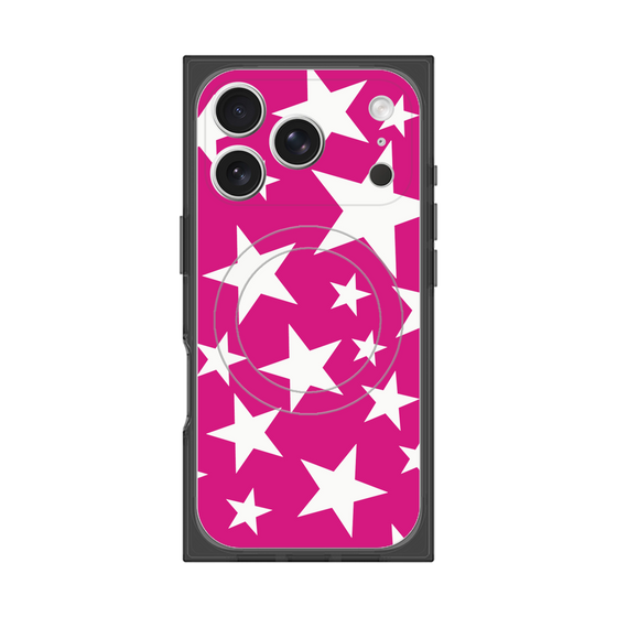 プレミアムスクエアケース with MagSafe［ Stars - Pink ］