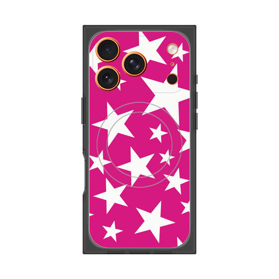 プレミアムスクエアケース with MagSafe［ Stars - Pink ］