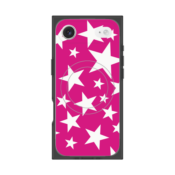 プレミアムスクエアケース with MagSafe［ Stars - Pink ］