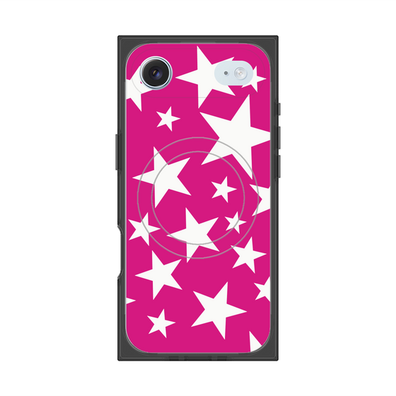 プレミアムスクエアケース with MagSafe［ Stars - Pink ］