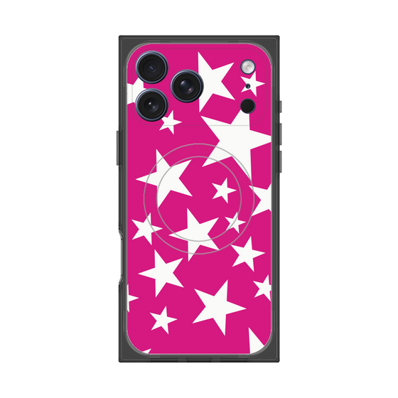 プレミアムスクエアケース with MagSafe［ Stars - Pink ］