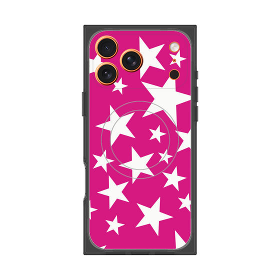 プレミアムスクエアケース with MagSafe［ Stars - Pink ］