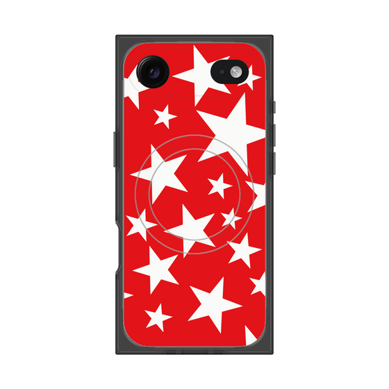 プレミアムスクエアケース with MagSafe［ Stars - Red ］