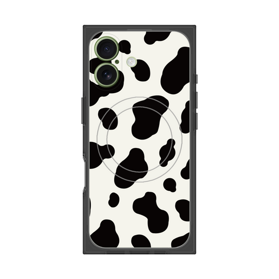 プレミアムスクエアケース with MagSafe［ Cow - White ］