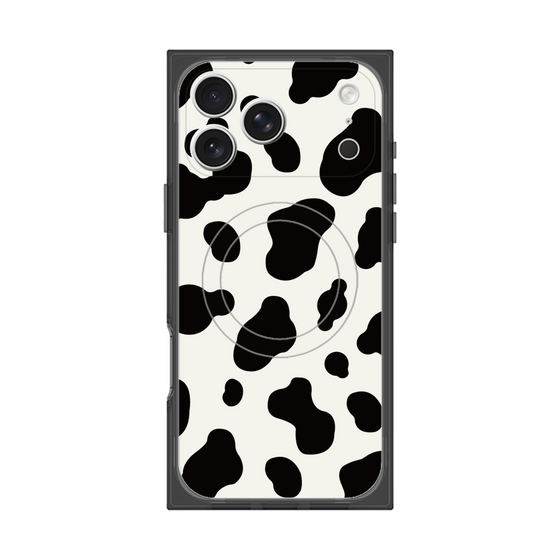 プレミアムスクエアケース with MagSafe［ Cow - White ］