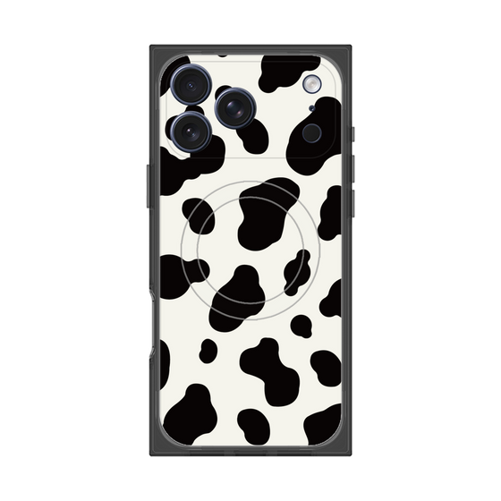 プレミアムスクエアケース with MagSafe［ Cow - White ］