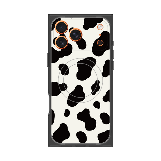 プレミアムスクエアケース with MagSafe［ Cow - White ］