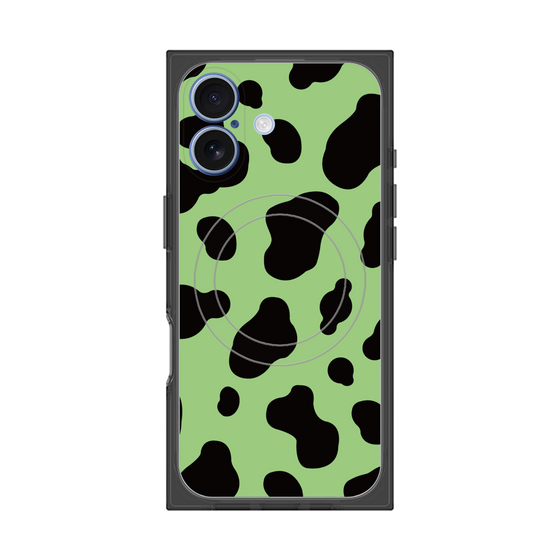 プレミアムスクエアケース with MagSafe［ Cow - Green ］