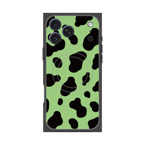 プレミアムスクエアケース with MagSafe［ Cow - Green ］