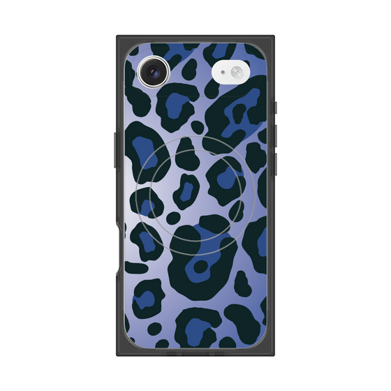 プレミアムスクエアケース with MagSafe［ Leopard - Blue ］
