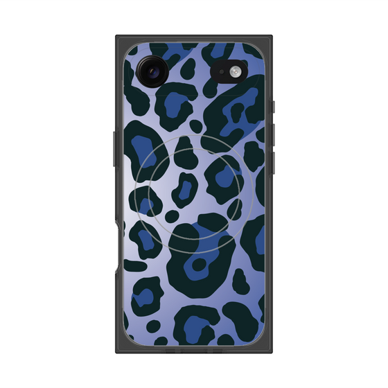 プレミアムスクエアケース with MagSafe［ Leopard - Blue ］