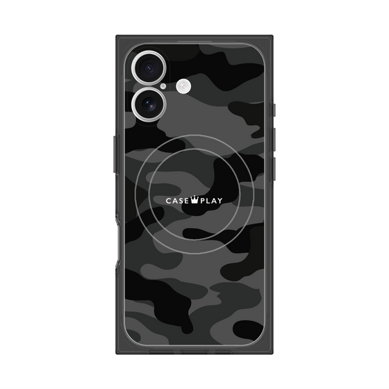 プレミアムスクエアケース with MagSafe［ Camouflage - Black ］
