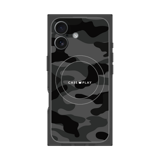 プレミアムスクエアケース with MagSafe［ Camouflage - Black ］