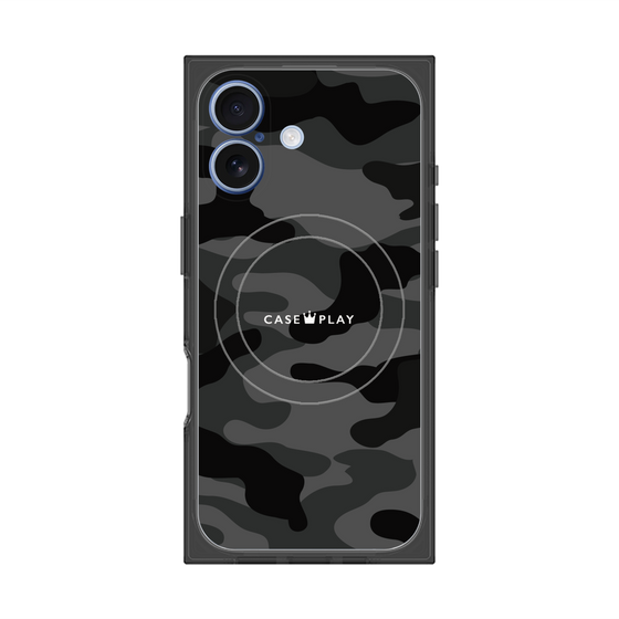 プレミアムスクエアケース with MagSafe［ Camouflage - Black ］
