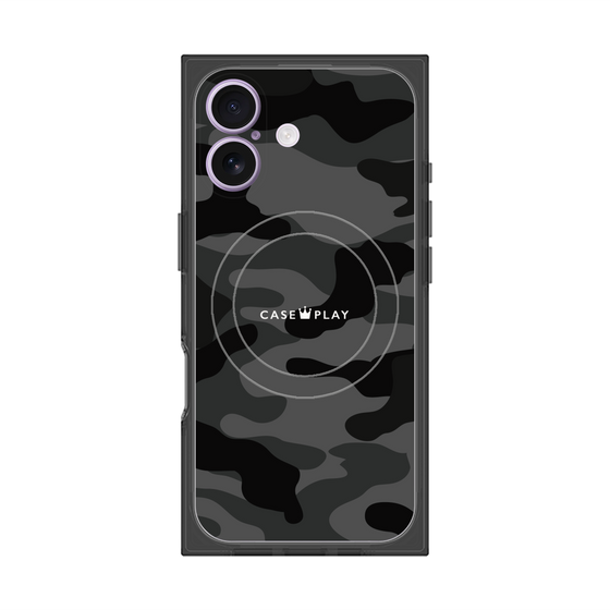 プレミアムスクエアケース with MagSafe［ Camouflage - Black ］