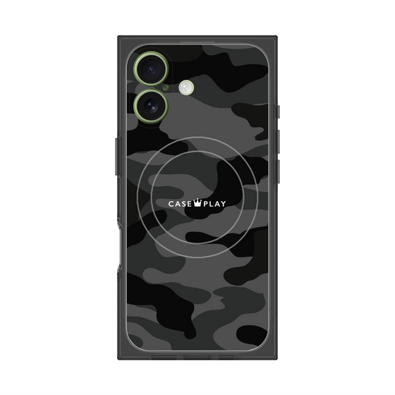 プレミアムスクエアケース with MagSafe［ Camouflage - Black ］